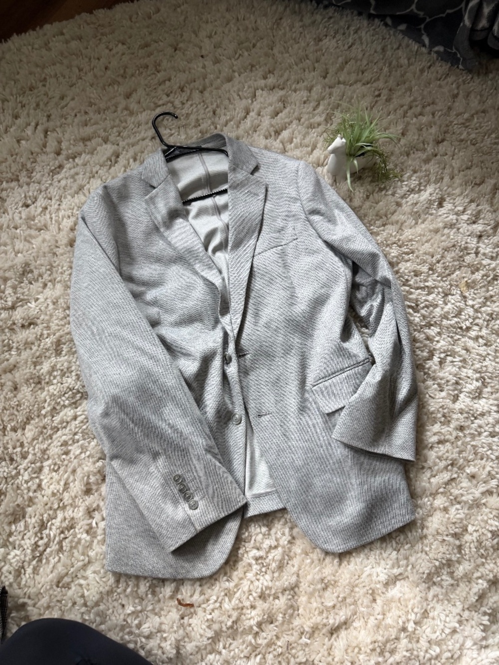 Versatile light Men's Light Gray Stafford professional Knit Blazer - Classic Spo